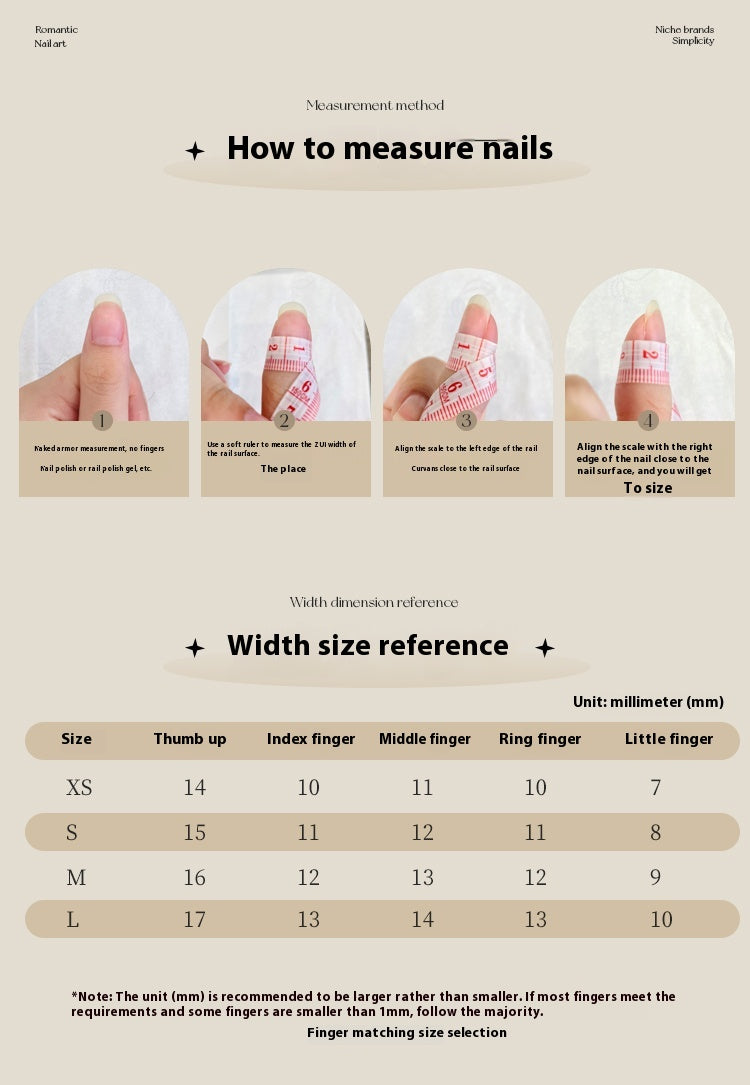 Cherry Blossom Nail Stickers Short Nail Art Decals Set - Pink, XS S M