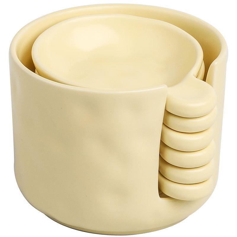 Ceramic Soy Sauce & Vinegar Dish Set - Milk White 4/6 Pack, Nordic Style