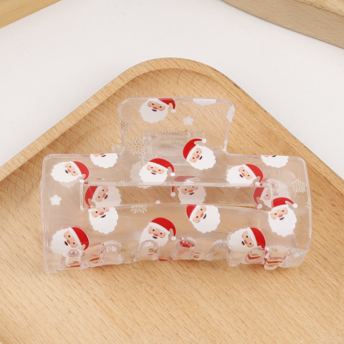 Festive Hair Clip - Christmas Patterned Shark Design