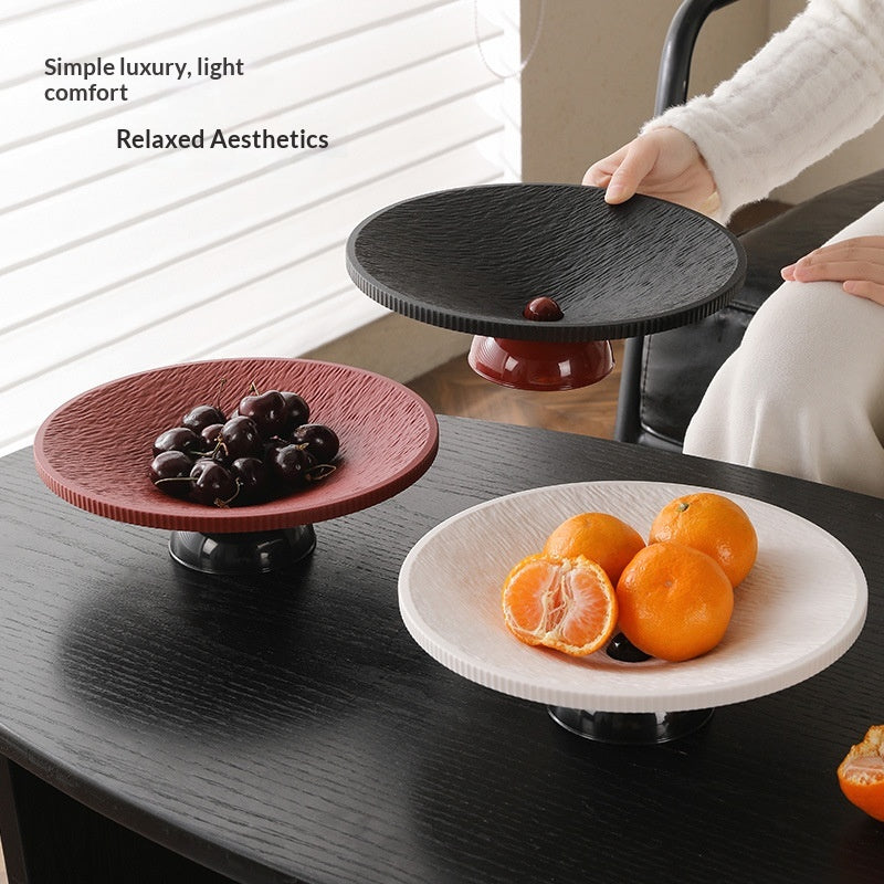 Minimalist Dried Fruit Serving Tray - Light Luxury Vintage Plastic Dinnerware