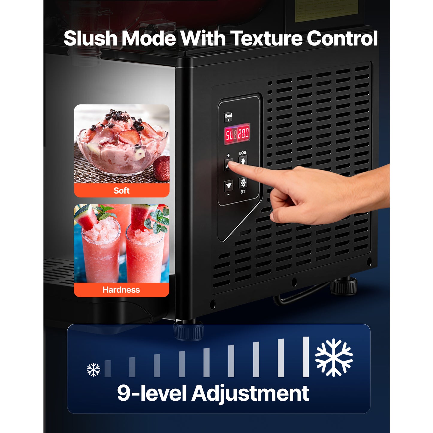 Commercial Slushie Machine 6L/1.6Gal Self-Cleaning Margarita & Drink Maker