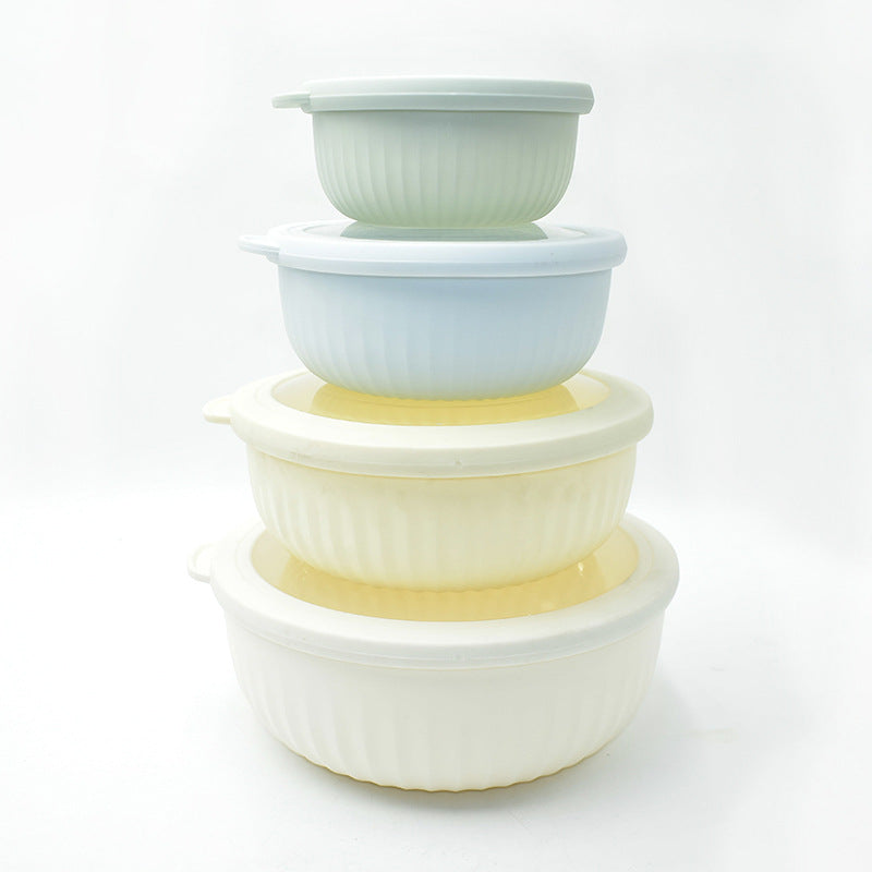 8-Piece Plastic Meal Bowl Set - Colorful Food Storage Bowls for Kitchen