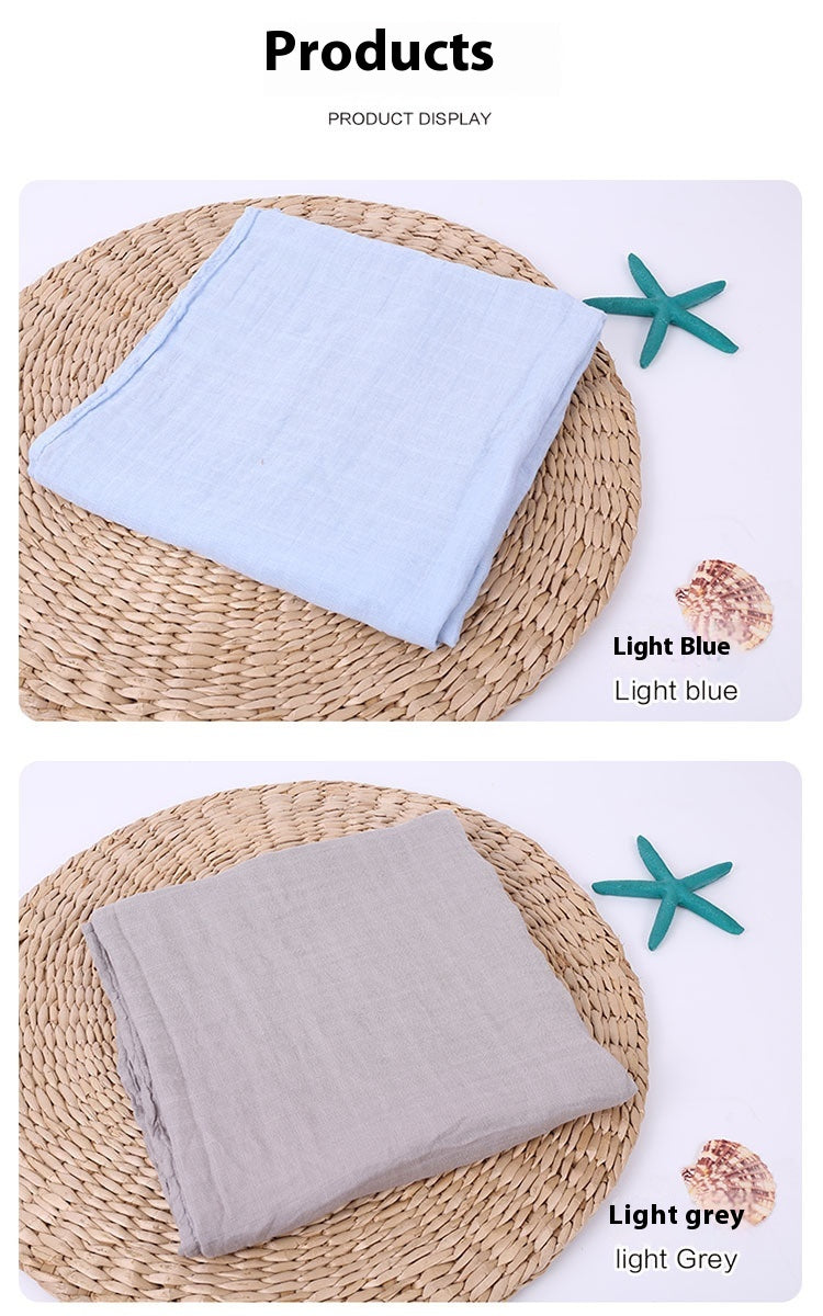 Infant Double-Layer Gauze Blanket - Soft Breathable Baby Bedding 120x120cm