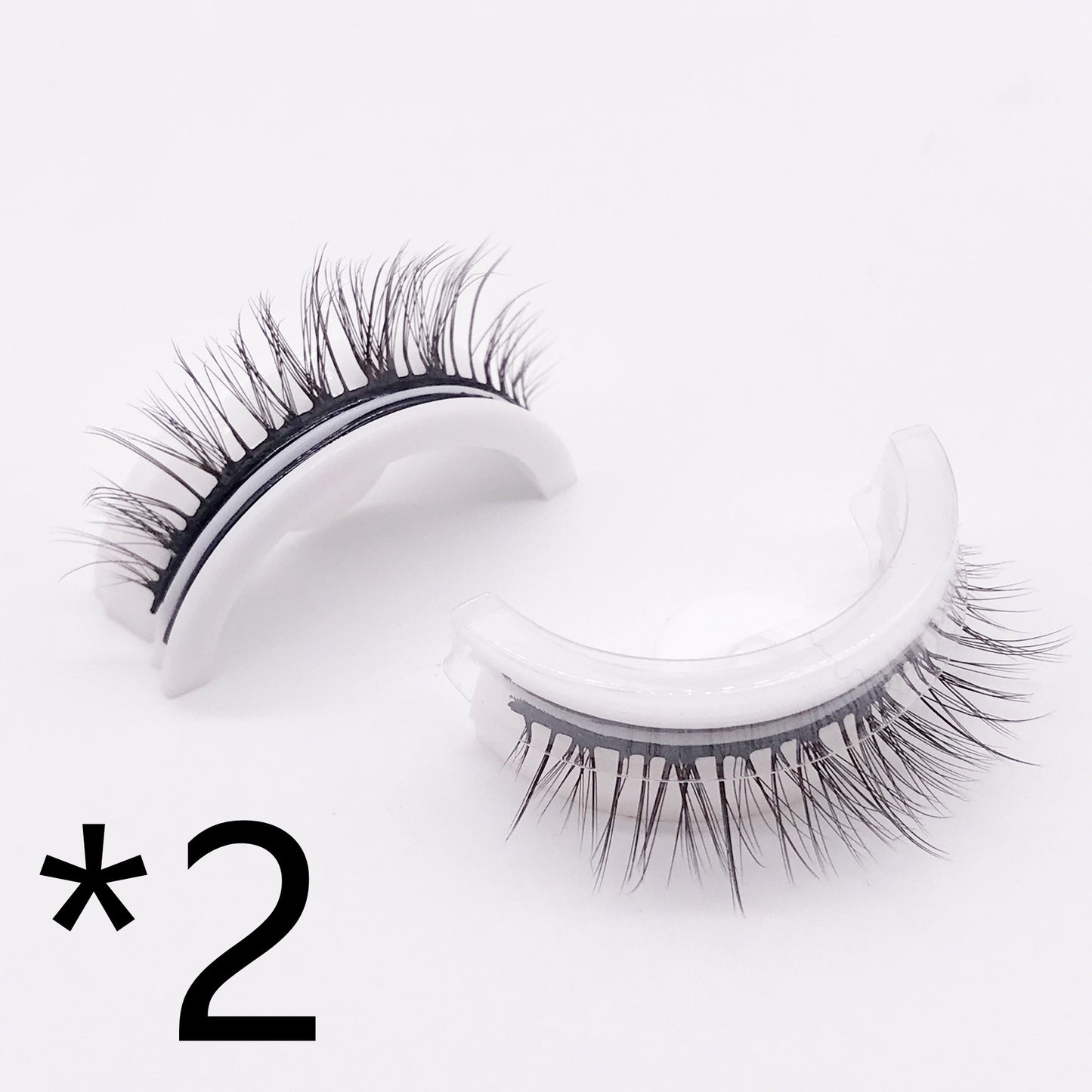 Self Adhesive False Eyelashes Reusable No Glue Natural & Long Styles