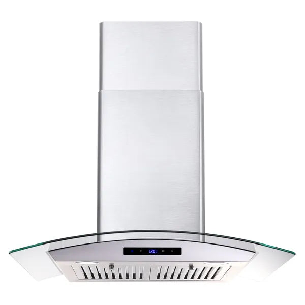 30-Inch Wall Mount Range Hood 700CFM Tempered Glass Touch Control Kitchen Appliance