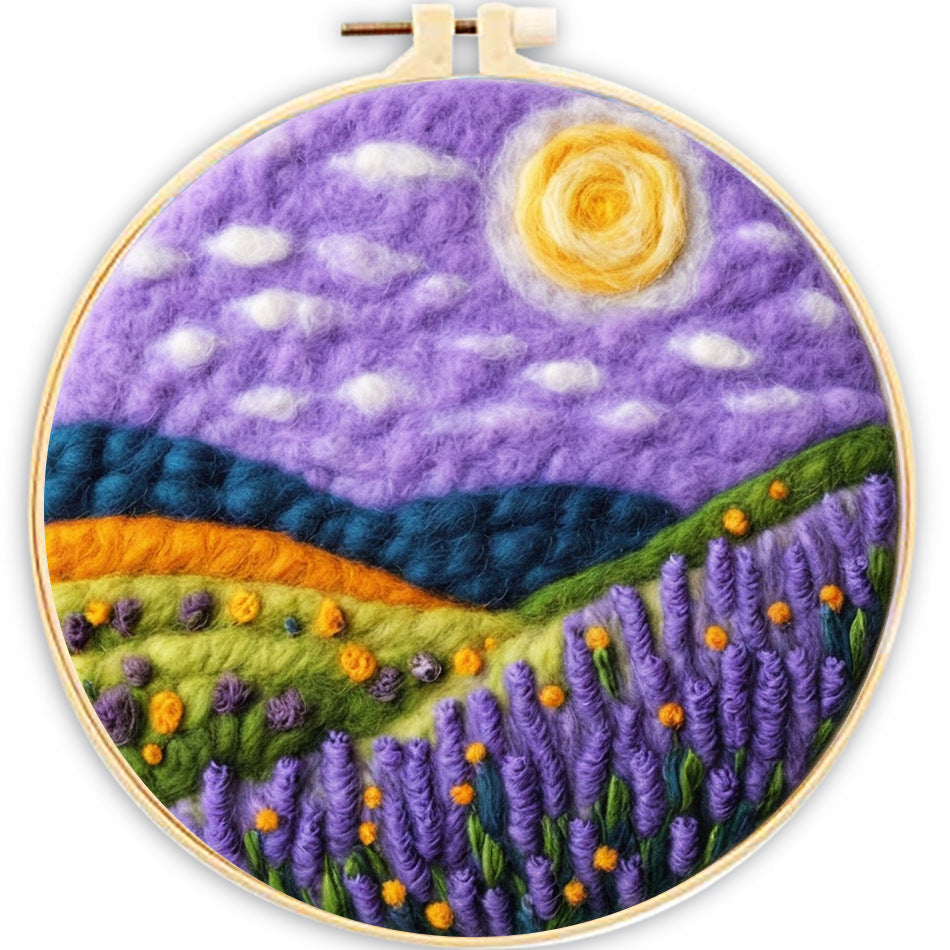 Embroidery Needle Felt Blanket Painting Kit - House Decor & Crafts