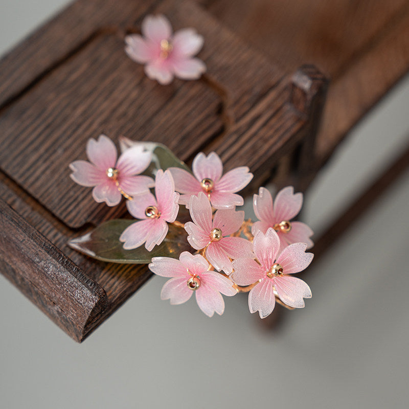 Vintage Floral Cheongsam Headpiece - Pink