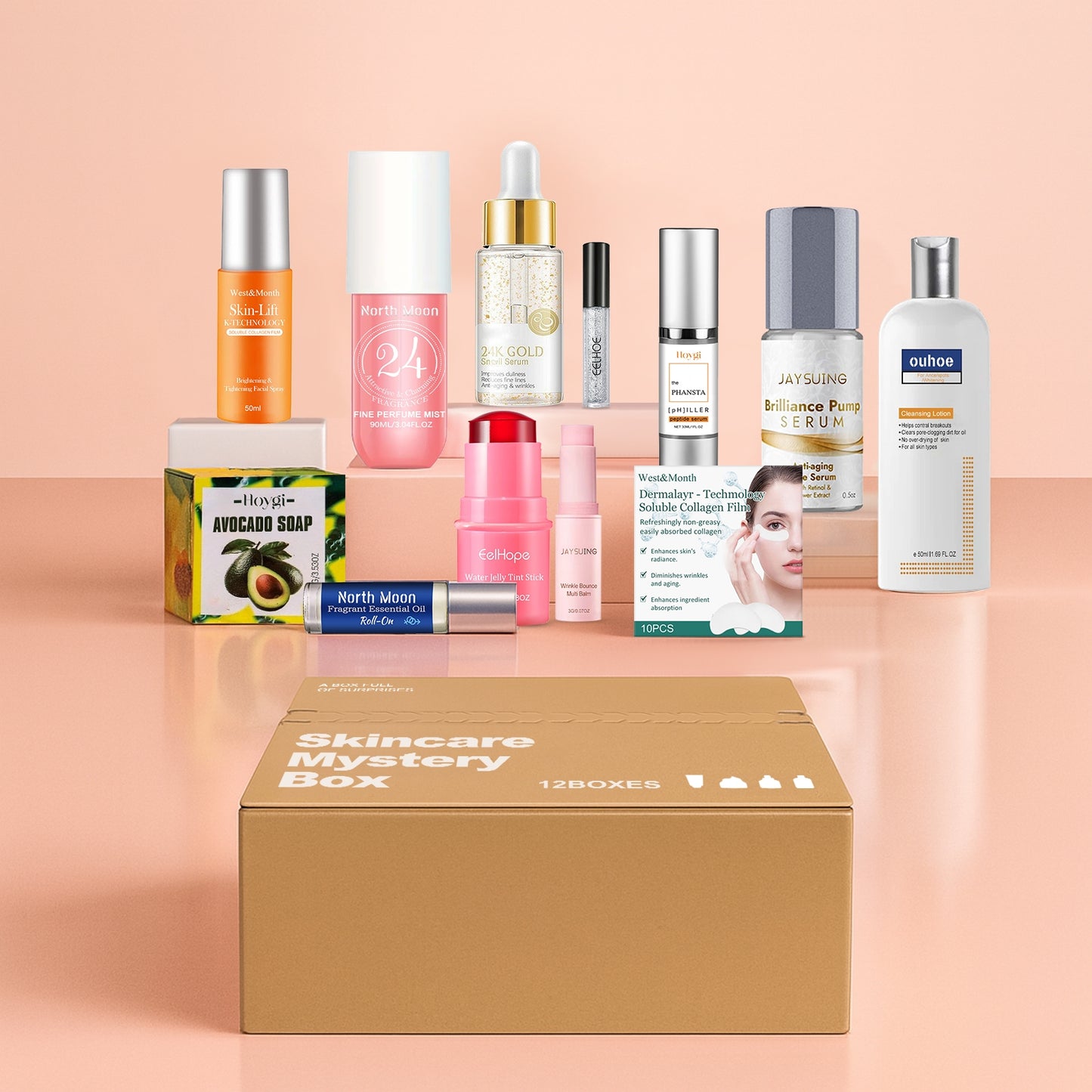 Skincare Mystery Box Set - 12 Assorted Skin Care Products Surprise