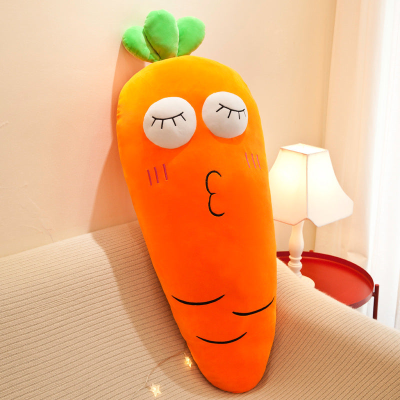Radish Shape Plush Throw Pillow - Cute Carrot Design, Soft Home Decor