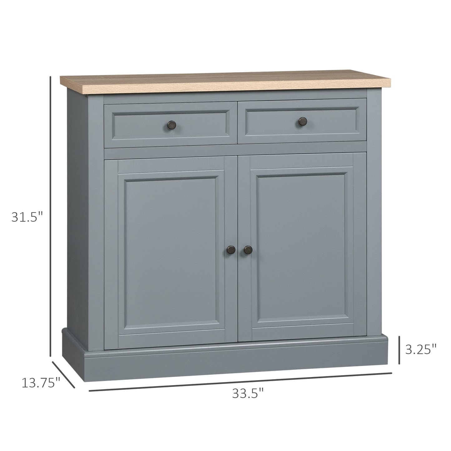 Sideboard Buffet Cabinet, Coffee Bar Cabinet with 2 Drawers and