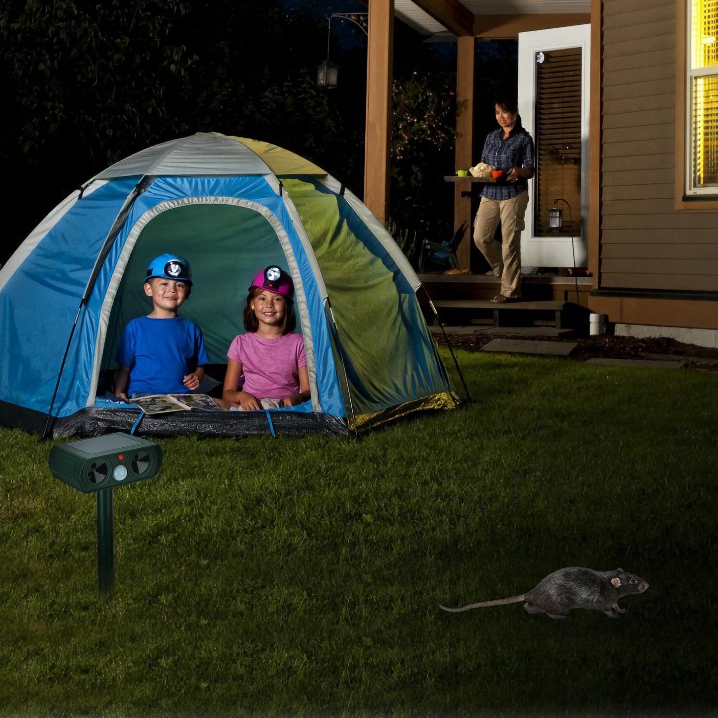 Ultrasonic Animal Repeller - Solar Powered Motion Sensor