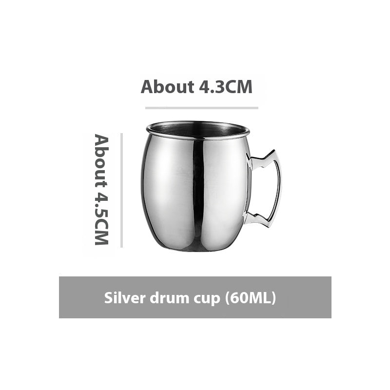 Stainless Steel Moscow Mule Cup Set - Copper Plated Drinkware for Bar & Home