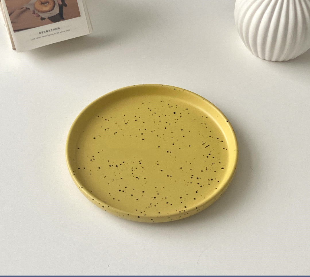 Ceramic Dinner Plate - Round Porcelain Tableware for Kitchen & Dining - Multiple Styles