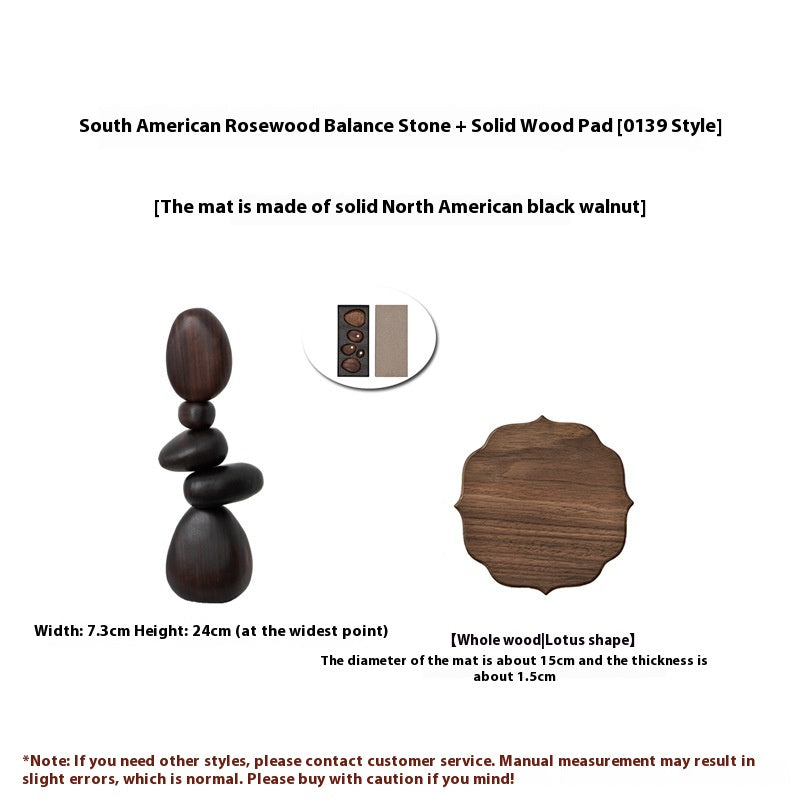 Creative Wooden Balance Rock Decor Set - Housewarming Gift for Home & Garden