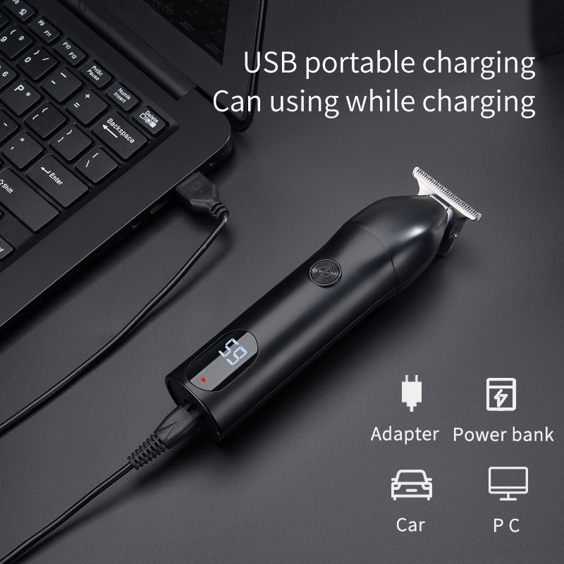 LCD Electric Hair Clipper Trimmer – USB Rechargeable