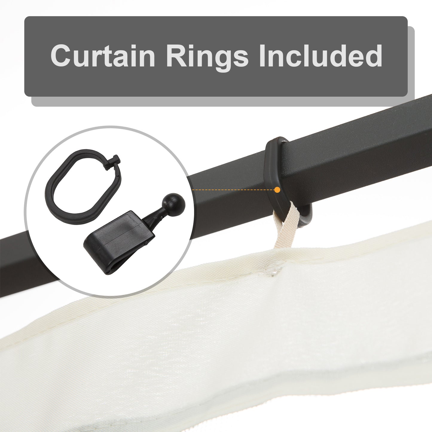 Replacement Mesh Sidewall Netting for 9.8' x 13.1' Gazebos - White