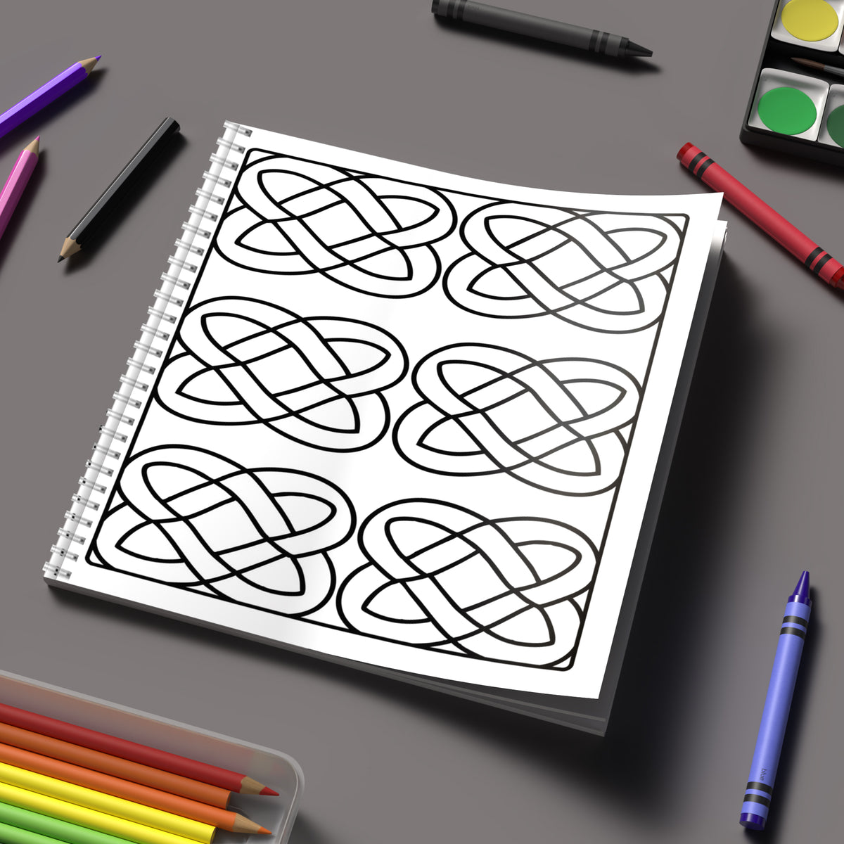 Adult Coloring Book - Mindfulness Patterns Stress Relief Art Set 28 Pages
