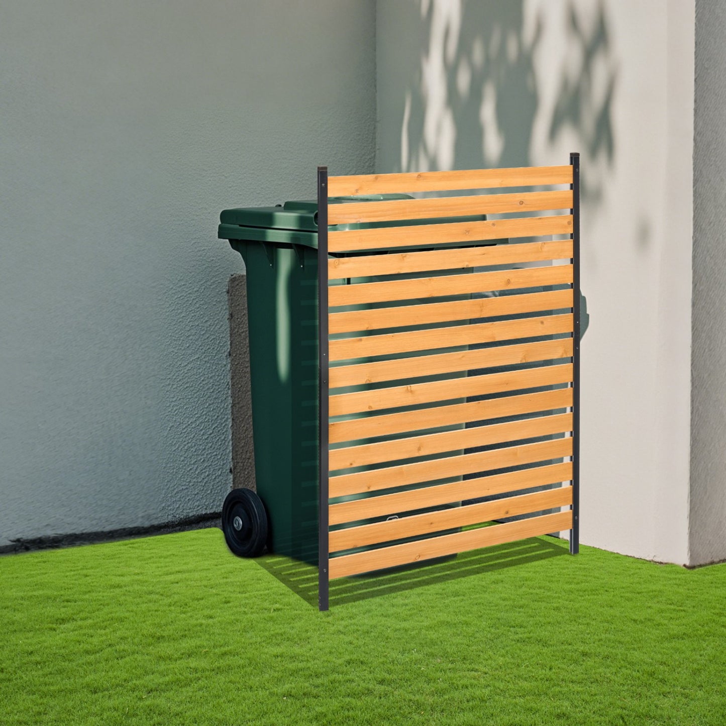 Wood Privacy Fence Panel 39' W x 61' L for Outdoor Air Conditioner and Garden Privacy