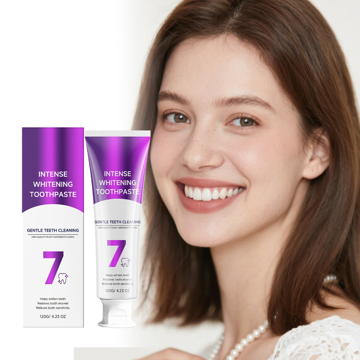 Whitening Toothpaste - 120g Stain Removal & Fresh Breath
