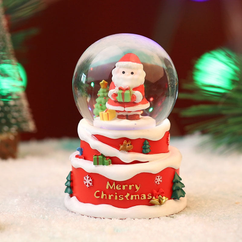 Christmas Crystal Ball Ornament Resin Craft Decor - Holiday Decoration Supplies