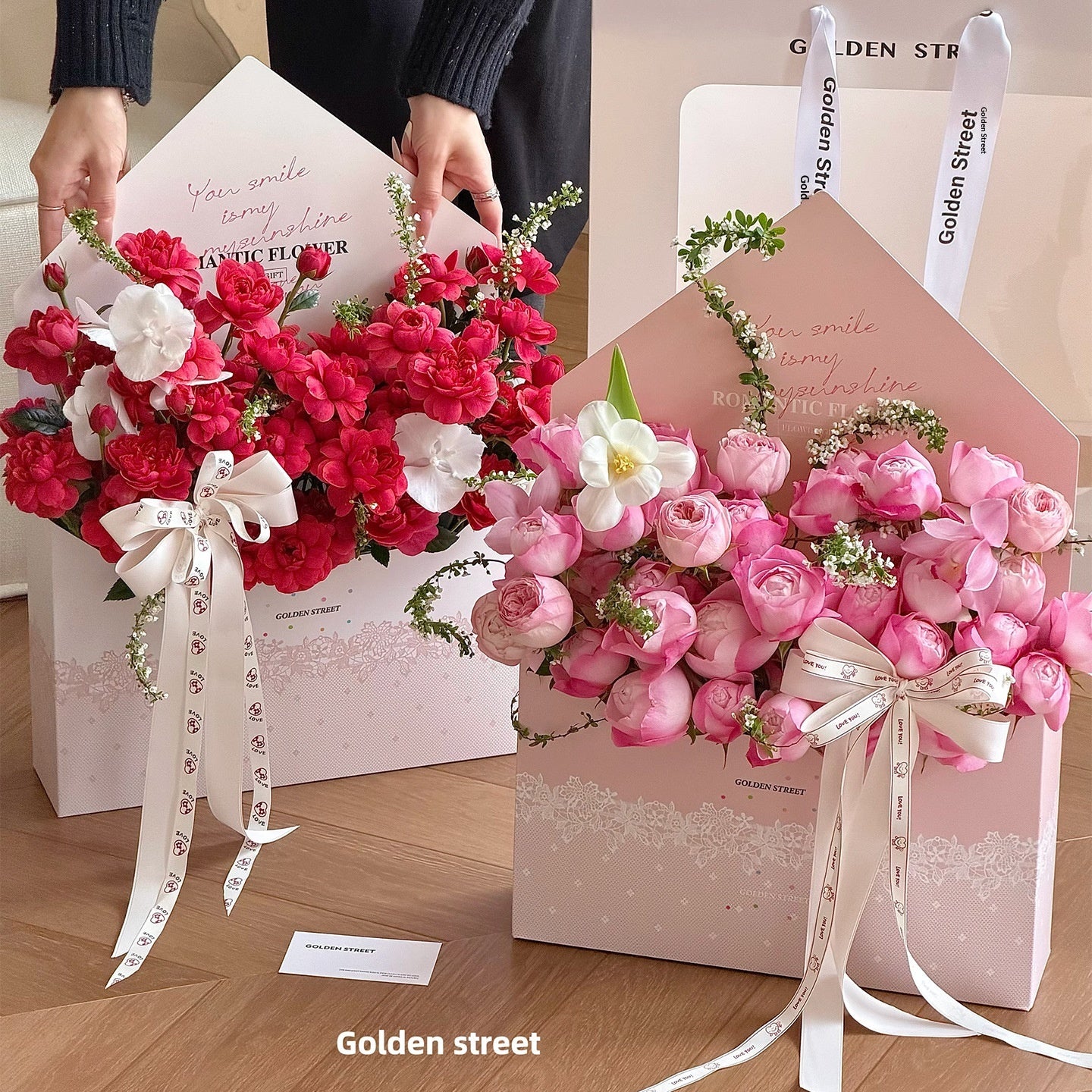Large Romantic Letter Envelope Flower Box - Multi-Color Home Storage