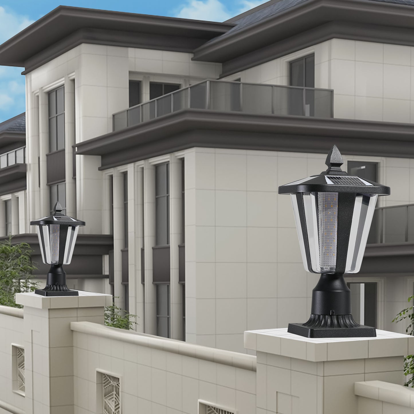 Solar Powered Outdoor Lantern - Modern LED Garden Light