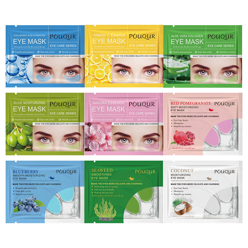 Blueberry Moisturizing Eye Mask Set - 10 Sheets for Skin Care