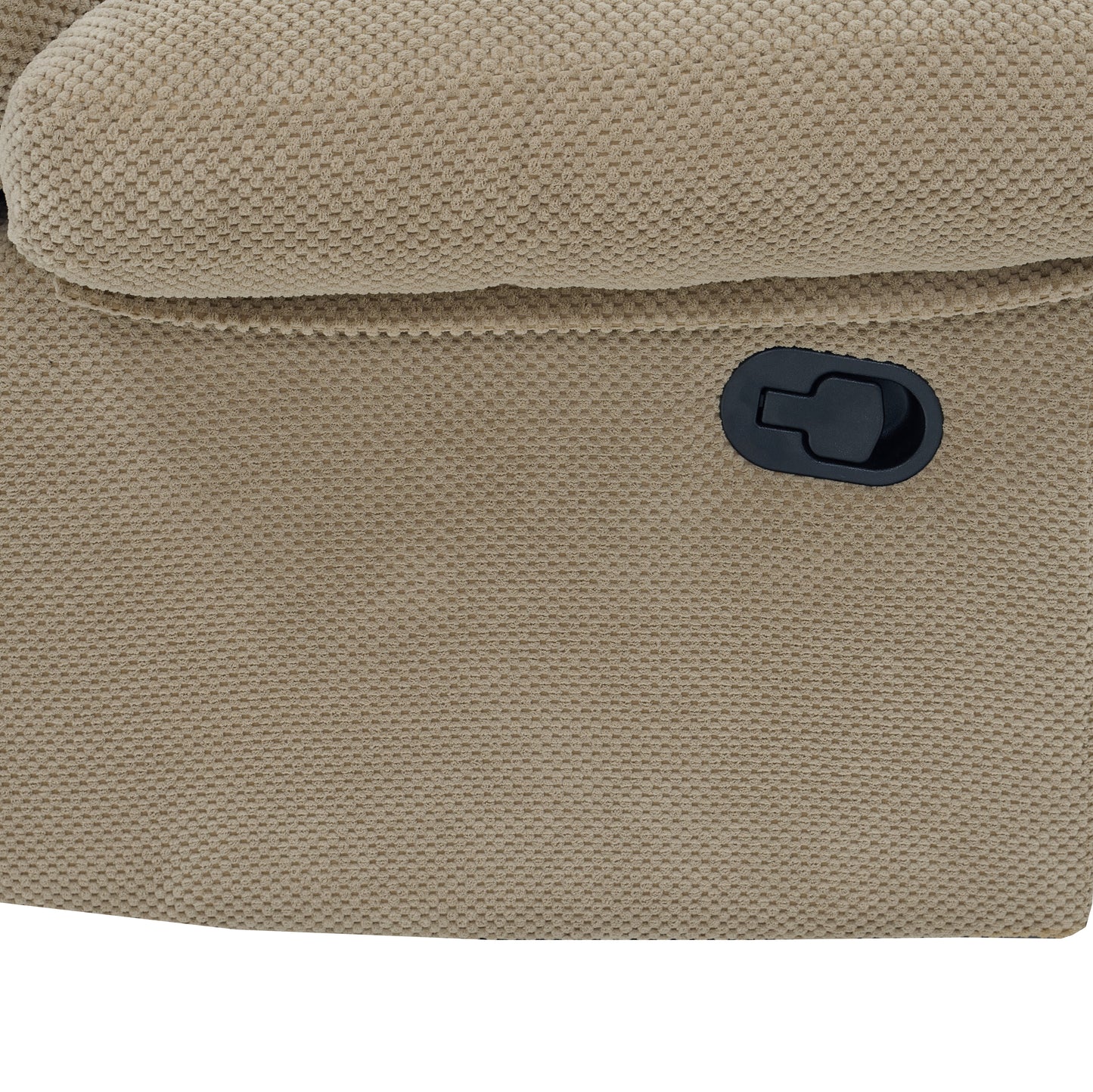 Modern Manual Rocker Recliner Chair - Camel Fabric Upholstery