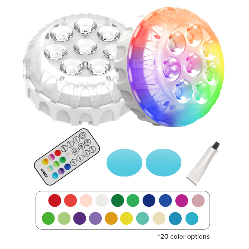 Waterproof RGB Pool Light Set - Rechargeable Outdoor LED Lamp for Swimming Pool Pond & Spa