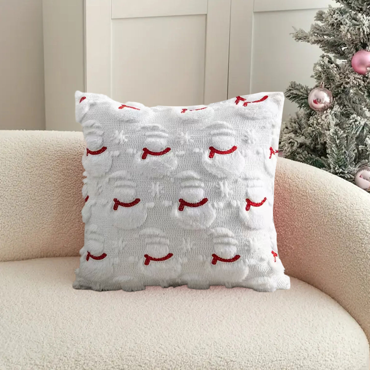 Christmas Snowflake Pillowcase 45x45cm - Minimalist Holiday Decor