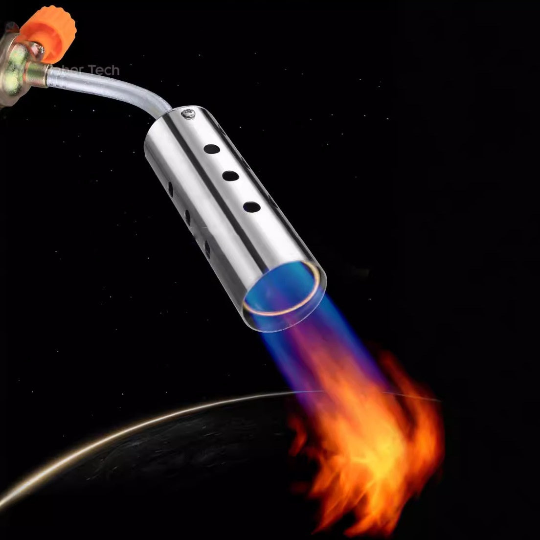 Inverted Flamethrower Nozzle for Burning Pig Hair Cartridge Type Home Garden