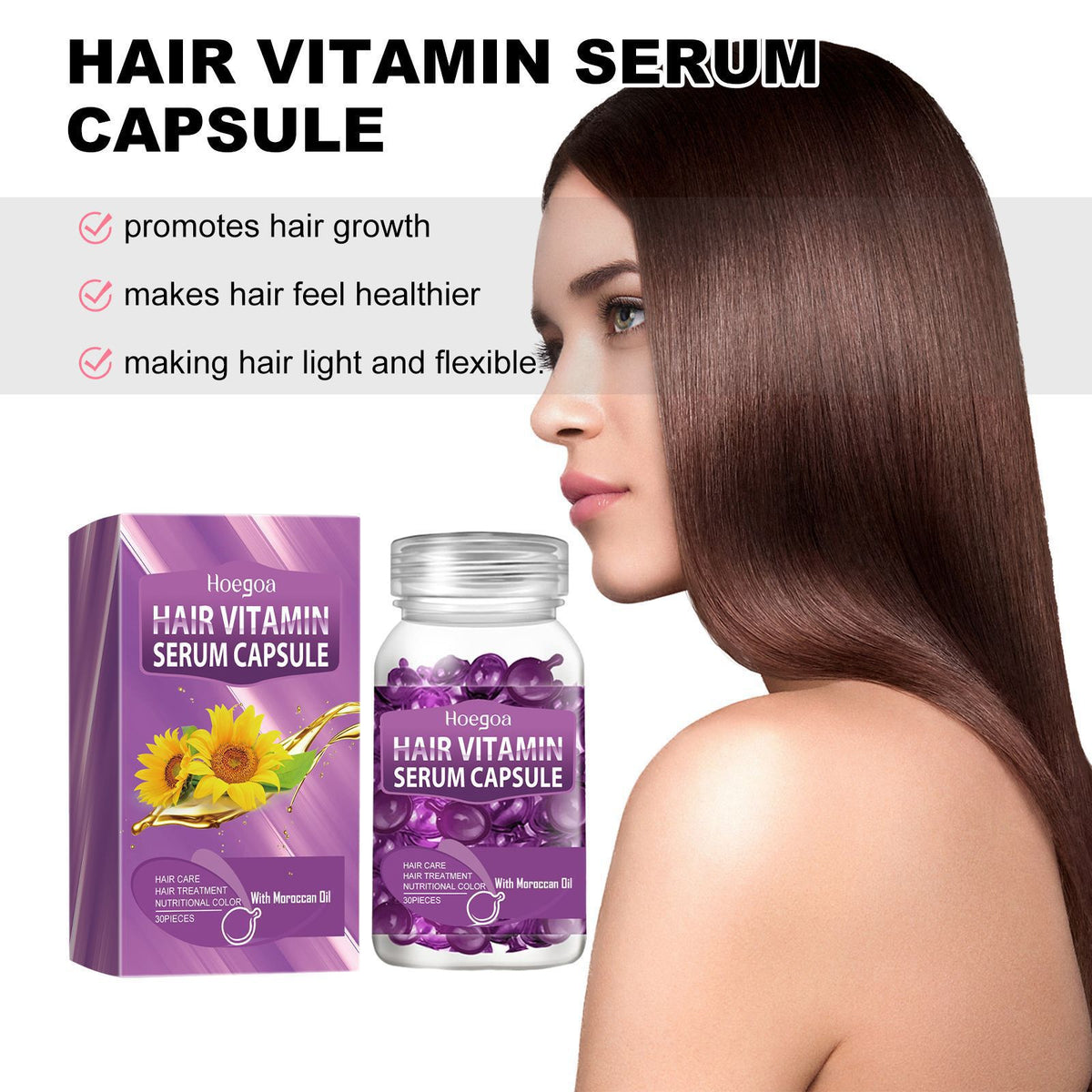 Hair Care Essential Oil Capsules - 30 Pieces