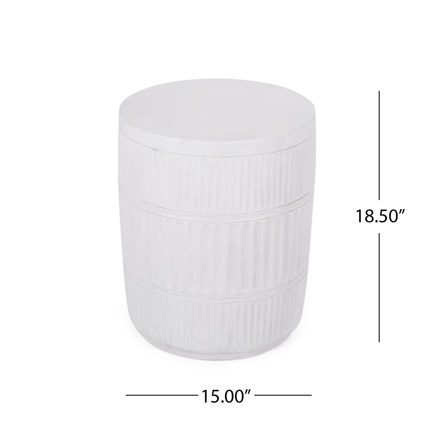 Outdoor Patio End Table - Antique White, Lightweight Design