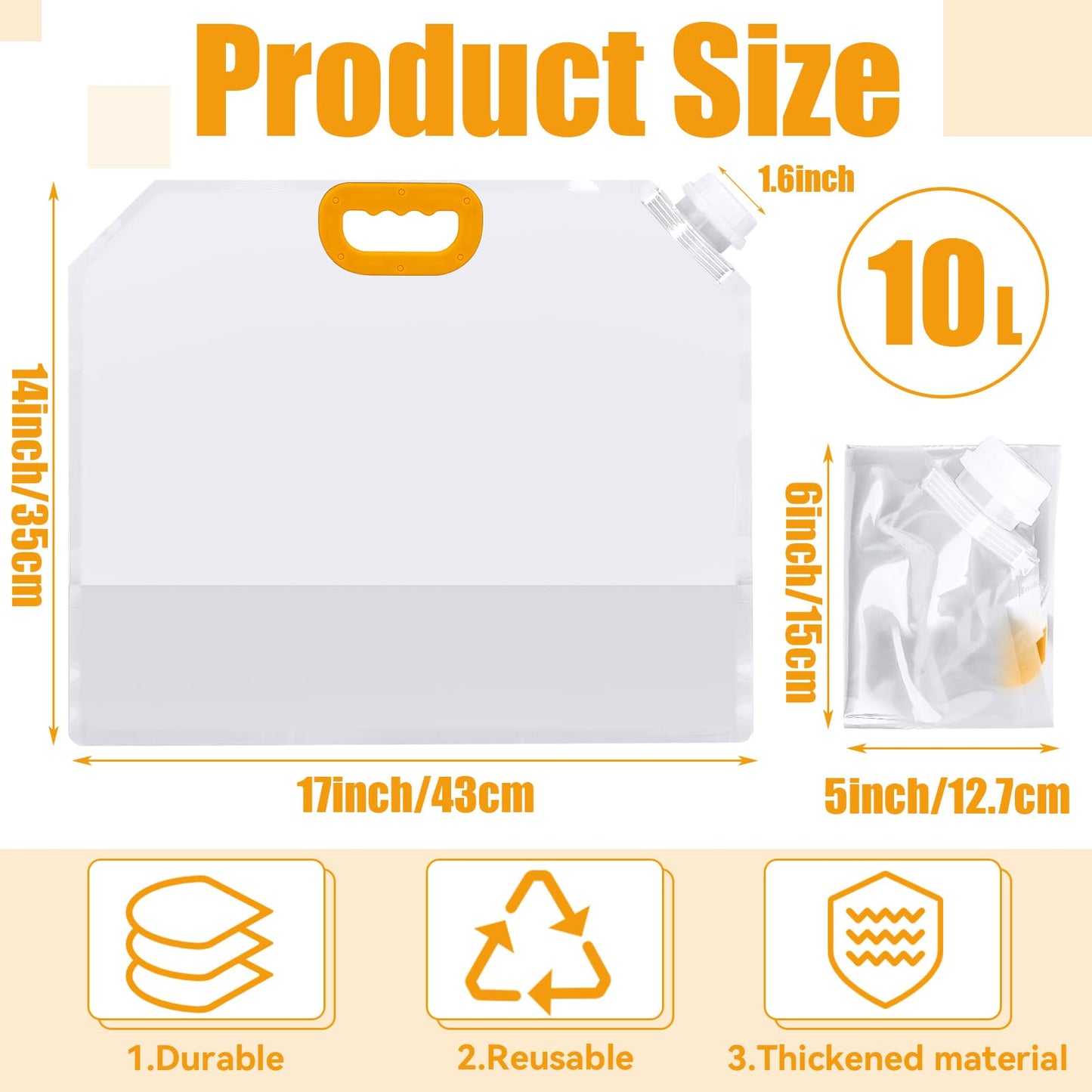 Portable 10L Ice Bath Bags - 2-Pack Cold Plunge Accessories