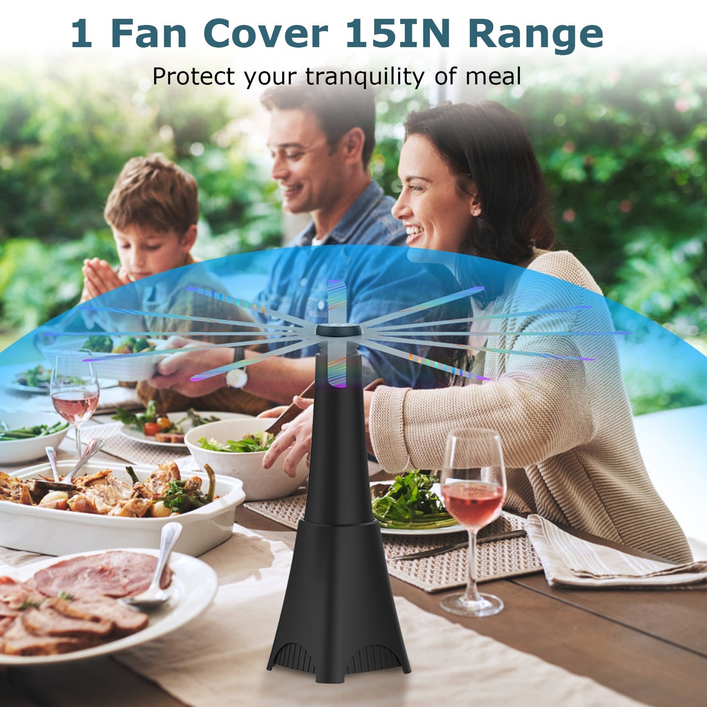 Portable Fly Repellent Fan - Rechargeable 2-Pack for Indoor/Outdoor Use