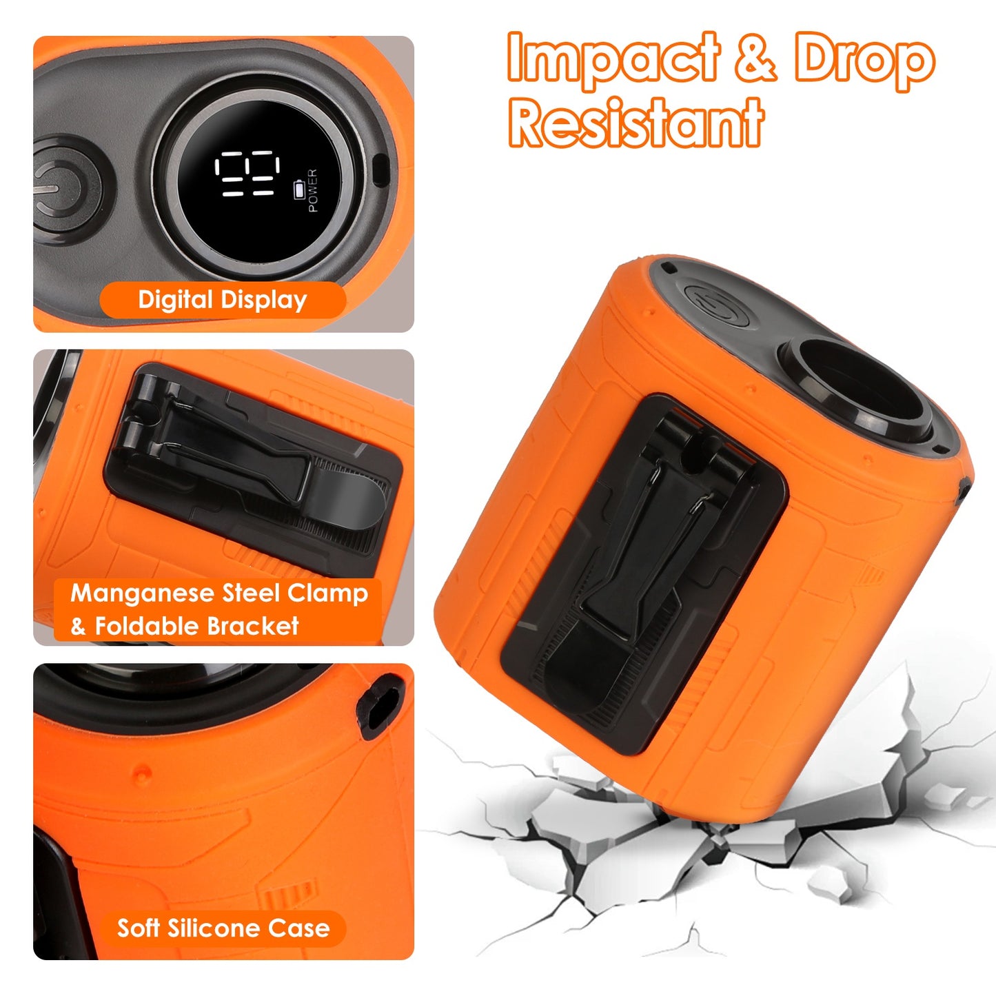 Portable 5-in-1 Waist Clip Fan with LED Light and Power Bank, Adjustable Speed