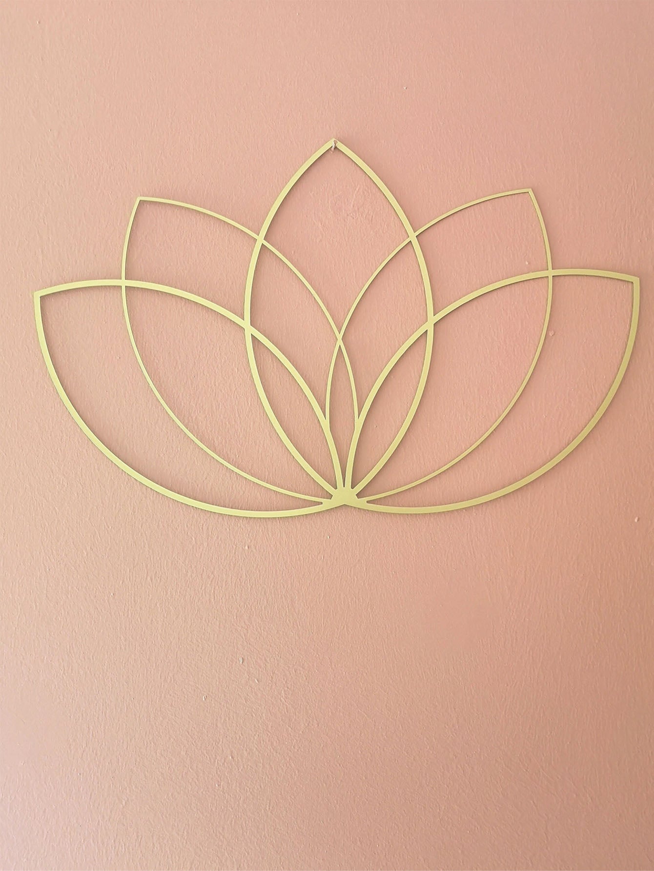 Gold Lotus Flower Wrought Iron Wall Art - Modern Zen Decor