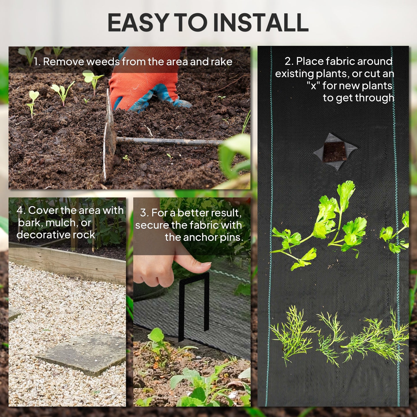 Heavy Duty Weed Barrier Landscape Fabric - Black, 3.9' x 300'
