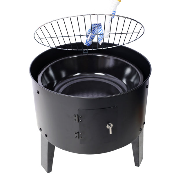 16-Inch Charcoal Smoker Grill - Portable Outdoor Cooking