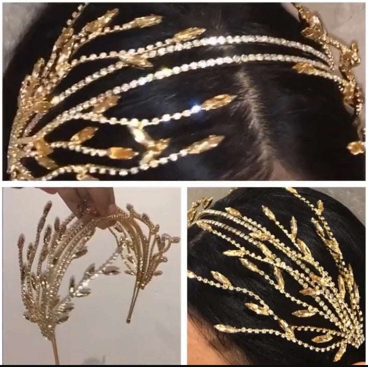 Simple Bridal Headband Crown Hair Accessories for Wedding & Party