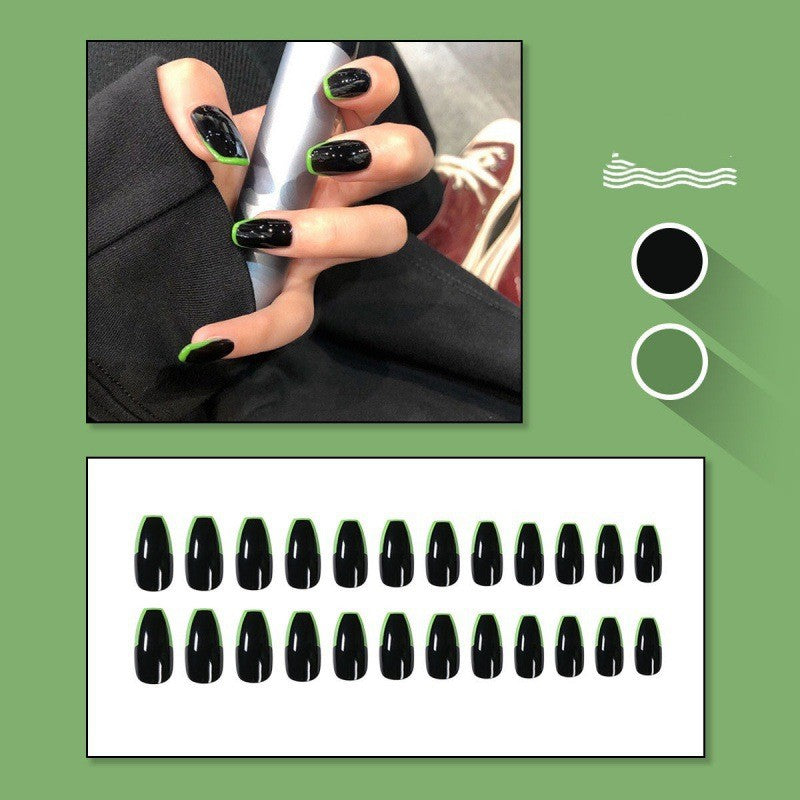 Waterproof Nail Stickers Set - Purple Ballet Flame Almond