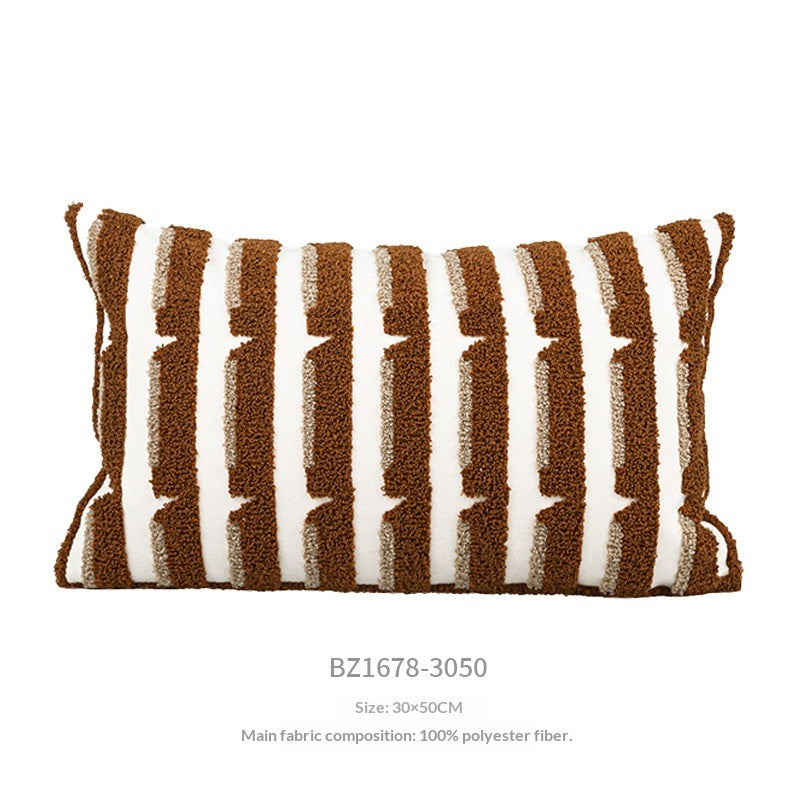Mid-Century Modern Throw Pillow - Brown and Coffee Decorative Cushion