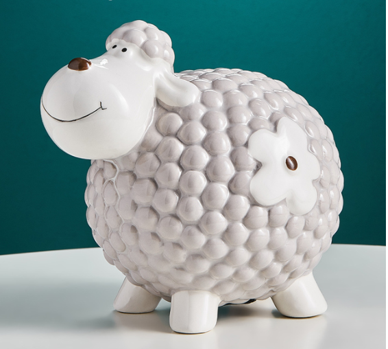 Creative Ceramic Sheep Piggy Bank - Nordic Style Home & Garden Decor