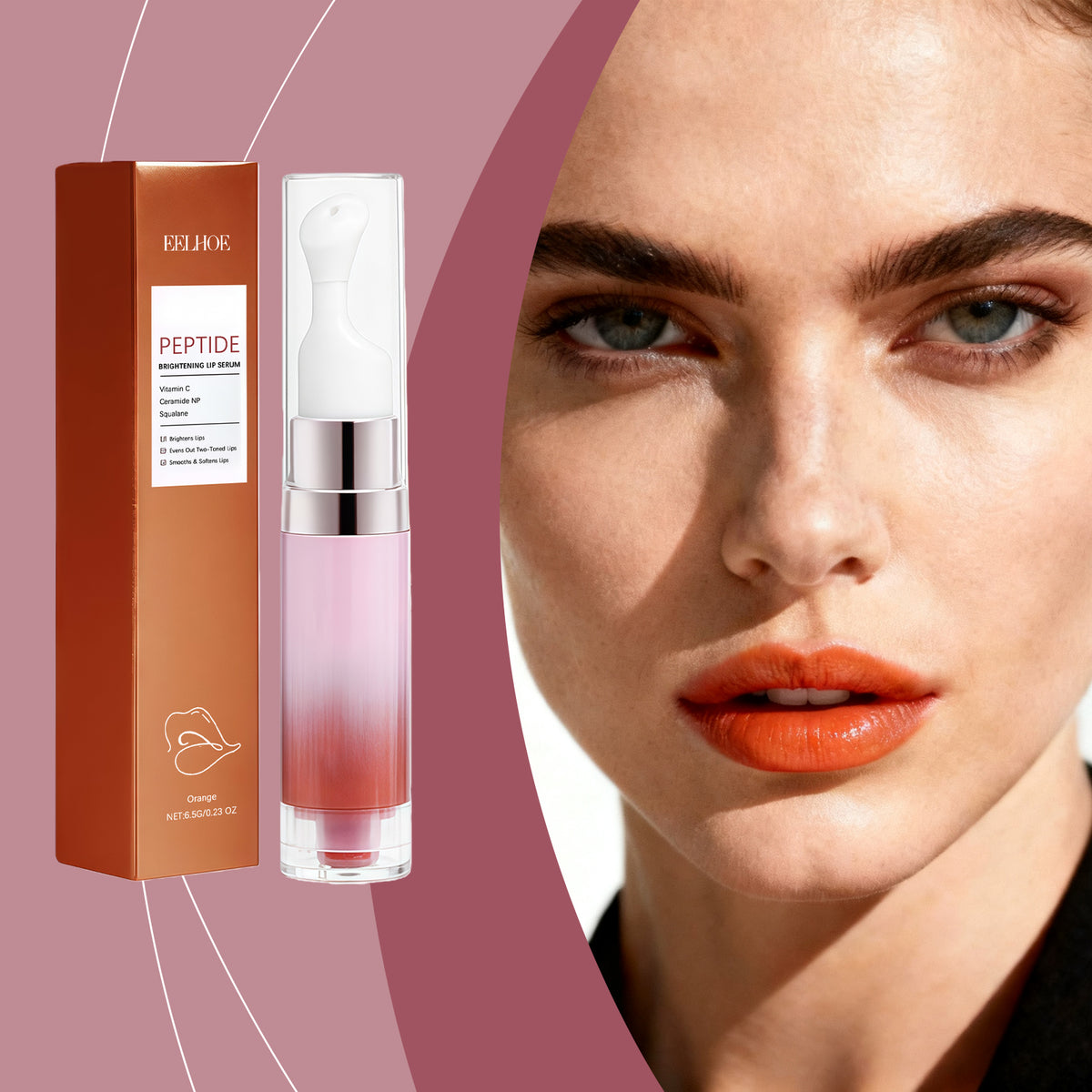 Skin Brightening Moisturizing Lip E Ssence Orange 6.5g 1 Box