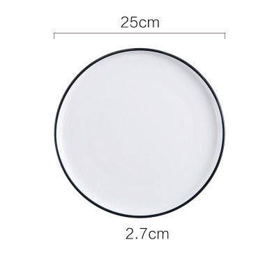 Nordic Ceramic Dinner Plate Set - Household Kitchen Flatware