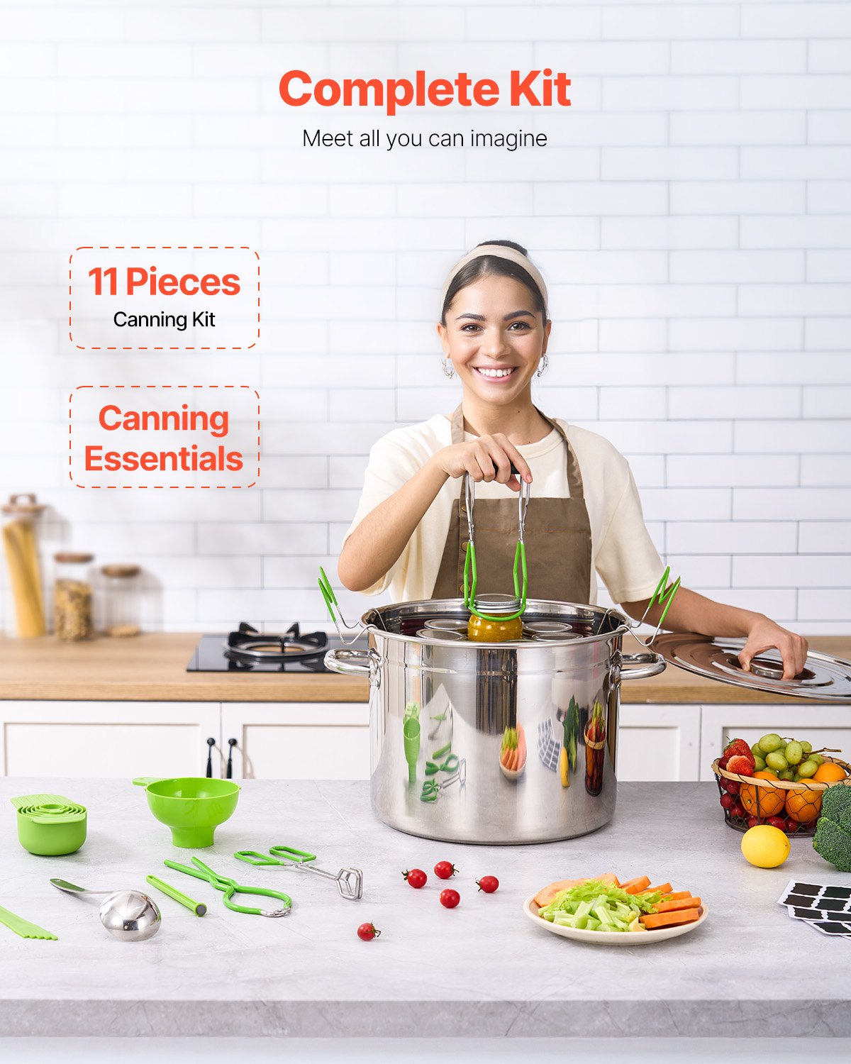 Canning Supplies Starter Kit - 11-Piece Stainless Steel Set