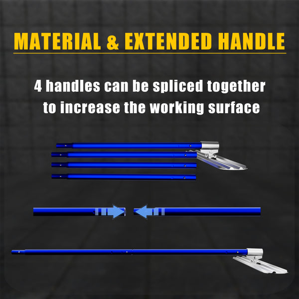 48x8 Inch Magnesium Aluminum Alloy Concrete Bull Float with Handles & Toolbox