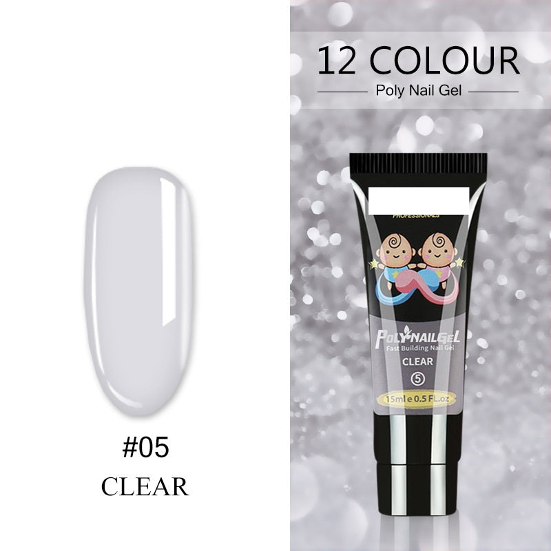 Women's Crystal Nail Polish Extender - Glitter & Capacity Variants 15ML