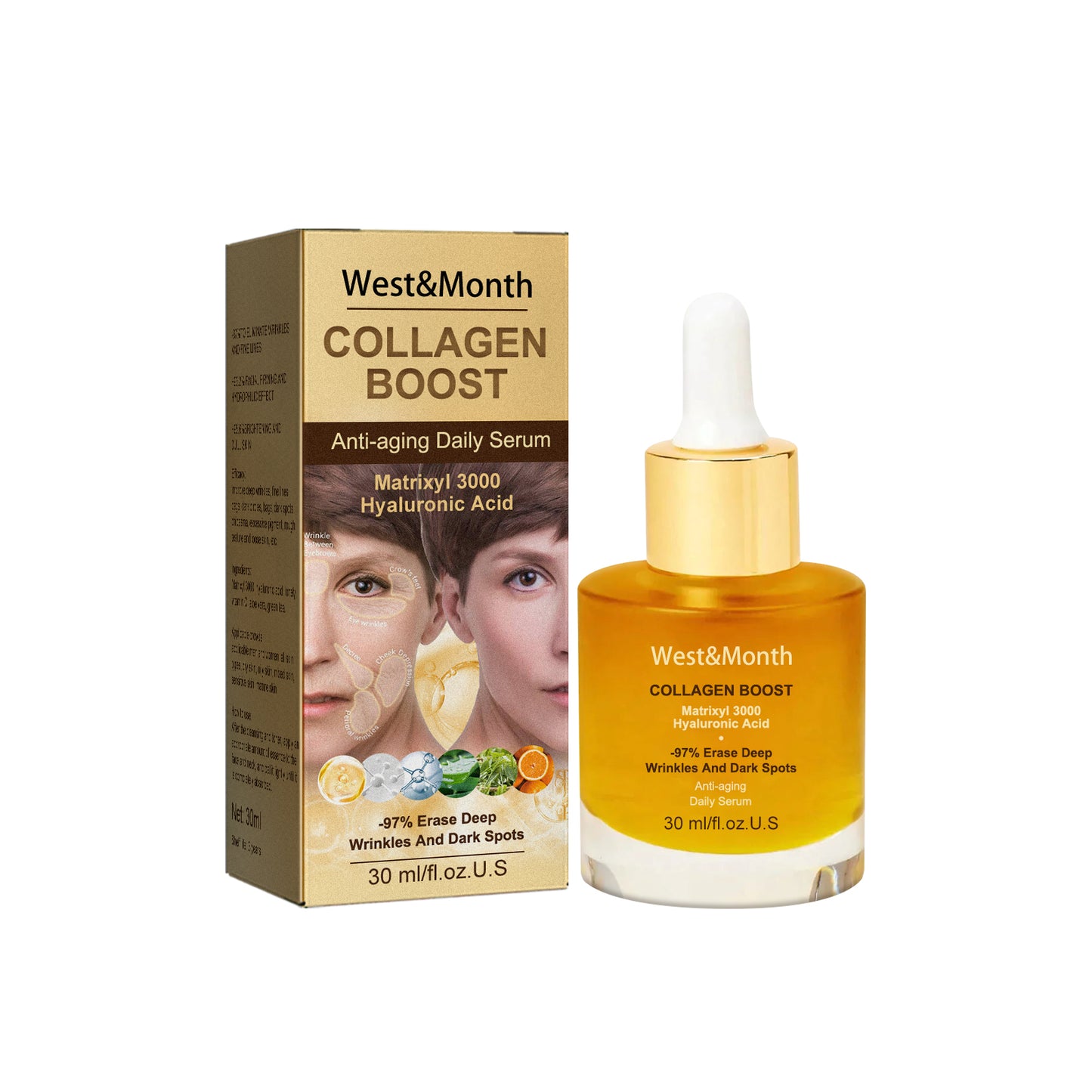 Collagen Anti-Aging Facial Essence - Peptide & Hyaluronic Acid Skin Serum