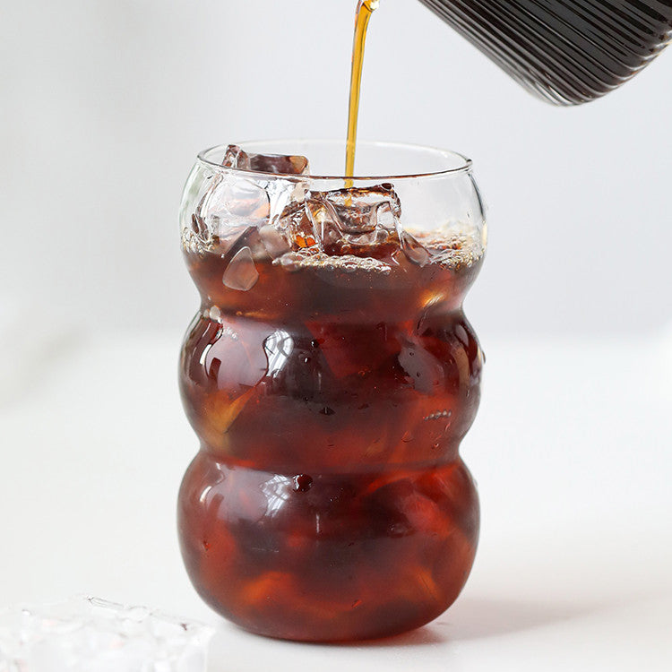 Large Capacity Glass Coffee Cup - Transparent Drinkware for Home & Cafe